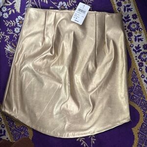 Windsor Metallic Gold Mini Skirt